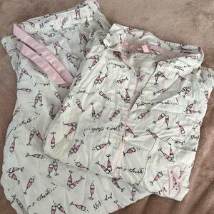 Victoria's Secret Pink and White Flamingo Pajama Set